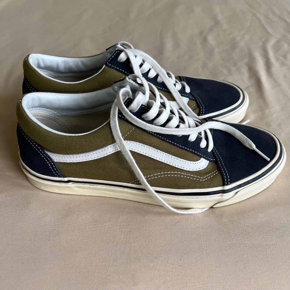 Vans Style 36 army green navy blue / size 11.0 (similar to Old Skool) - Picture 1 of 6